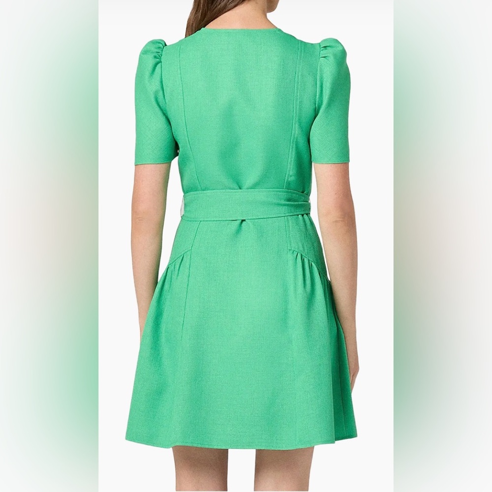 Shoshanna Kylie Spring Green Mini Dress size 8 Tie NEW NWT - Picture 3 of 4